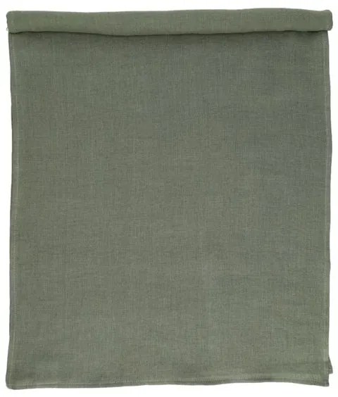 Tafelloper, linnen, groengrijs, 47 x 140 cm