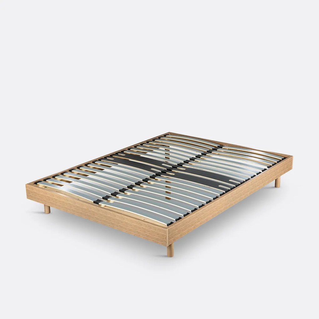 Bedbodemset met 18 brede latten, rugversteviging + poten