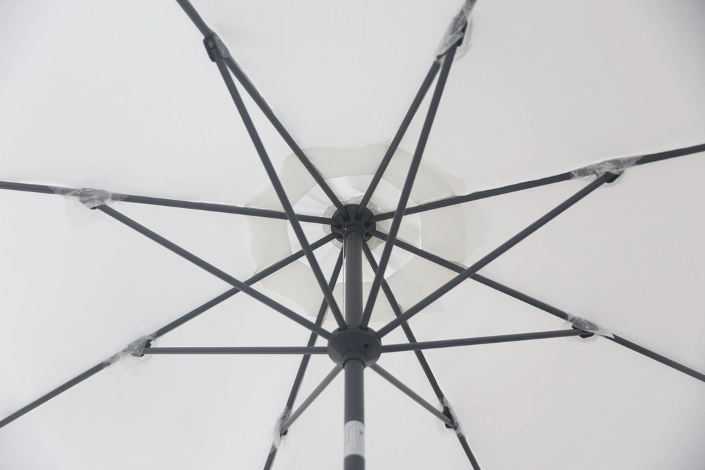 Camello Valerio Stokparasol M (excl. Voet) Aluminium Wit