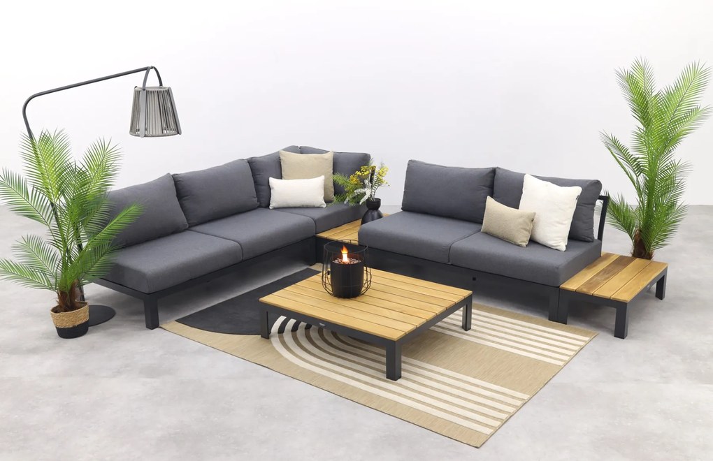 Avalounge loungeset - Aluminium/teakhout - 5 persoons