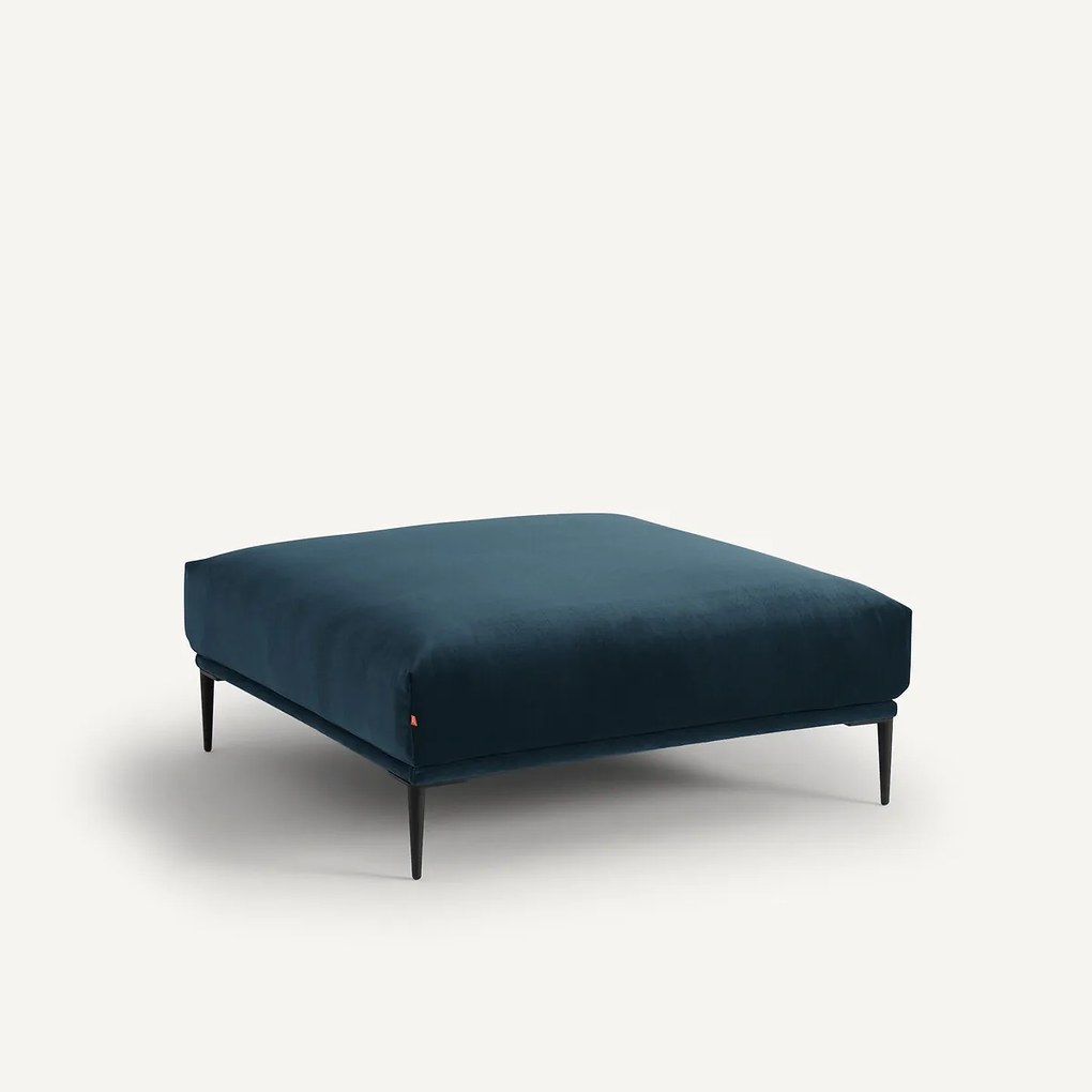 XL fluwelen poef, Oscar, ontwerp Emmanuel Gallina