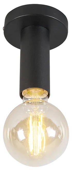 Moderne plafondlamp zwart 13 cm - Facil