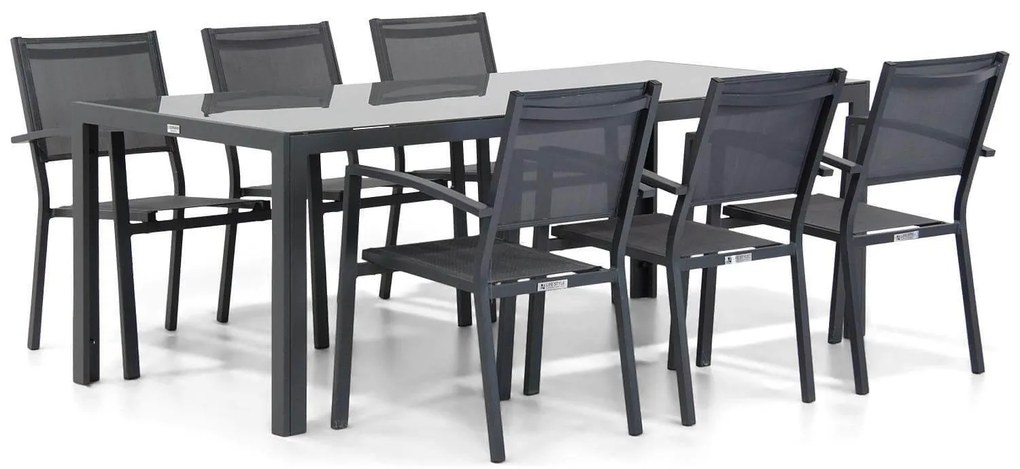 Tuinset 6 personen 210 cm Aluminium Grijs Lifestyle Garden Furniture Amarilla/Mondello