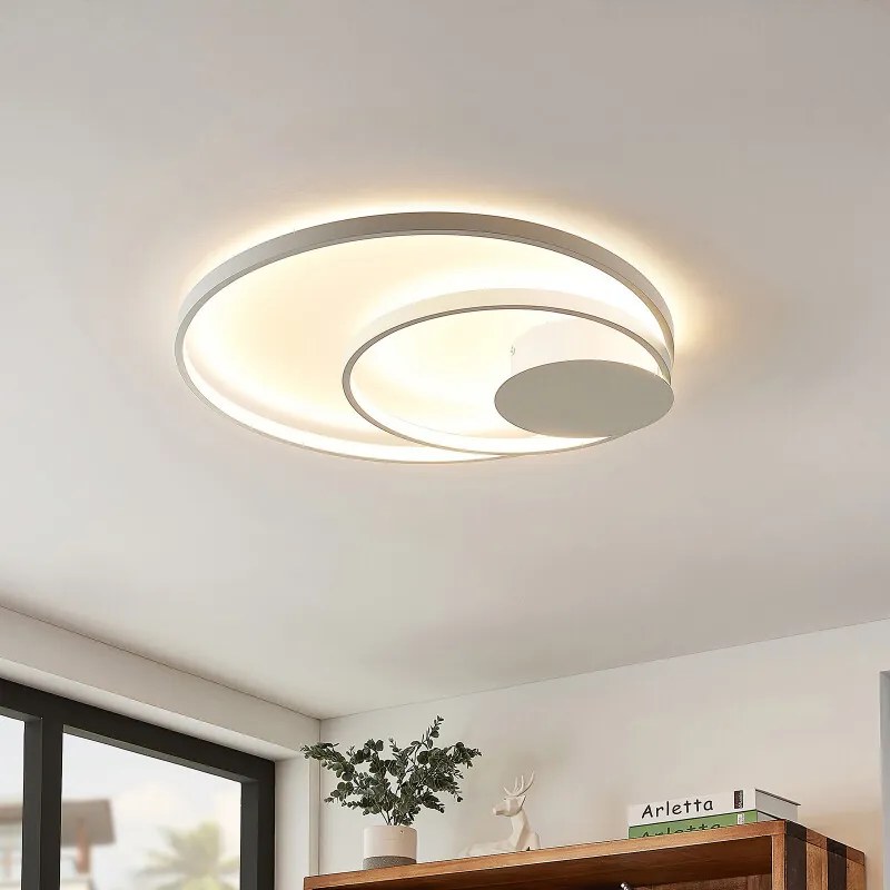 Nerwin LED plafondlamp, rond, wit - lampen-24