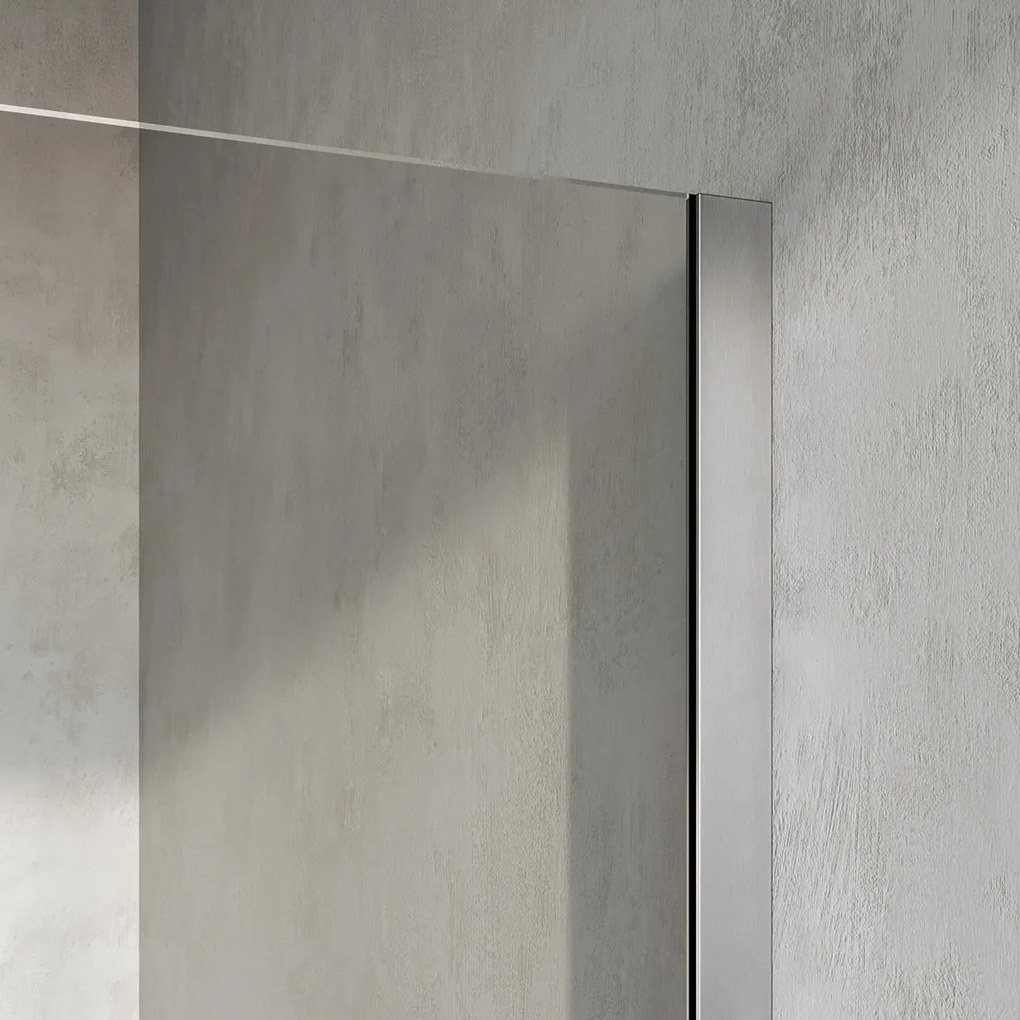 Brauer Oblivion inloopdouche helder glas 140cm met 40cm zijwand RVS geborsteld PVD