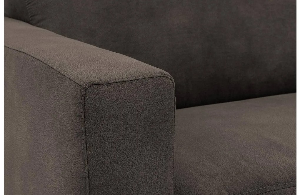 Goossens  My Style donkerbruin, microvezel, 2,5-zits, stijlvol landelijk