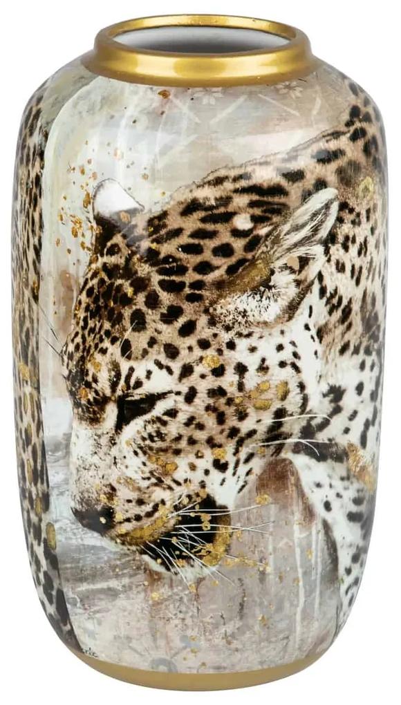 Vaas keramiek – vaas Leopard, groot – vaas goud