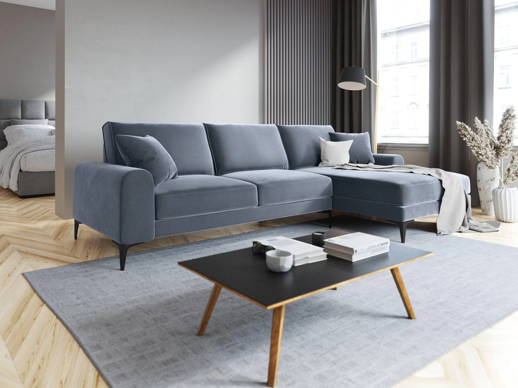 4.5-zitshoekbank Madara rechts velvet | Mazzini Sofas