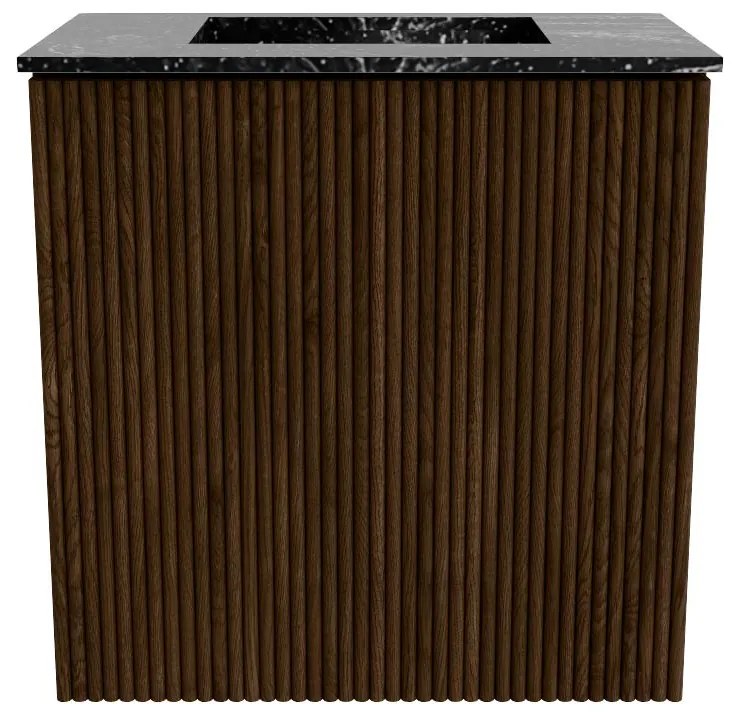 Mondiaz Joya DLux 40cm toiletmeubel walnut met wastafel faye midden zonder kraangat lava