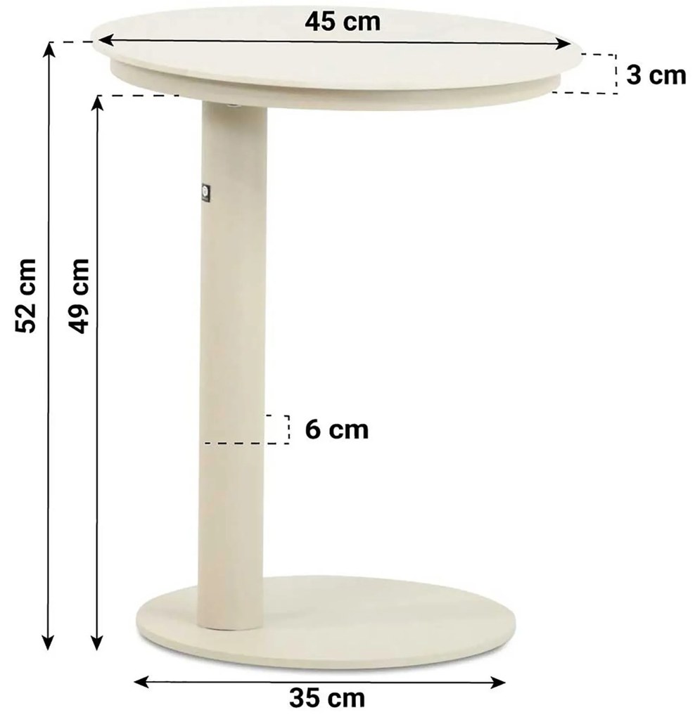 Bistroset 2 personen  Aluminium/rope Taupe Santika Furniture Santika