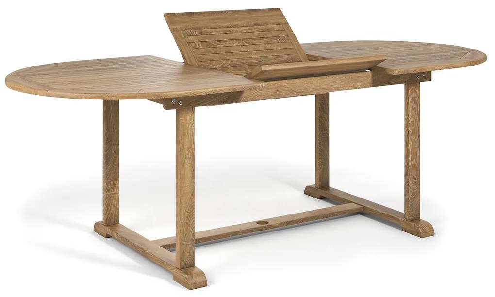 Tafel in teak, 6 - 10 personen, 1 verlengstuk Arly