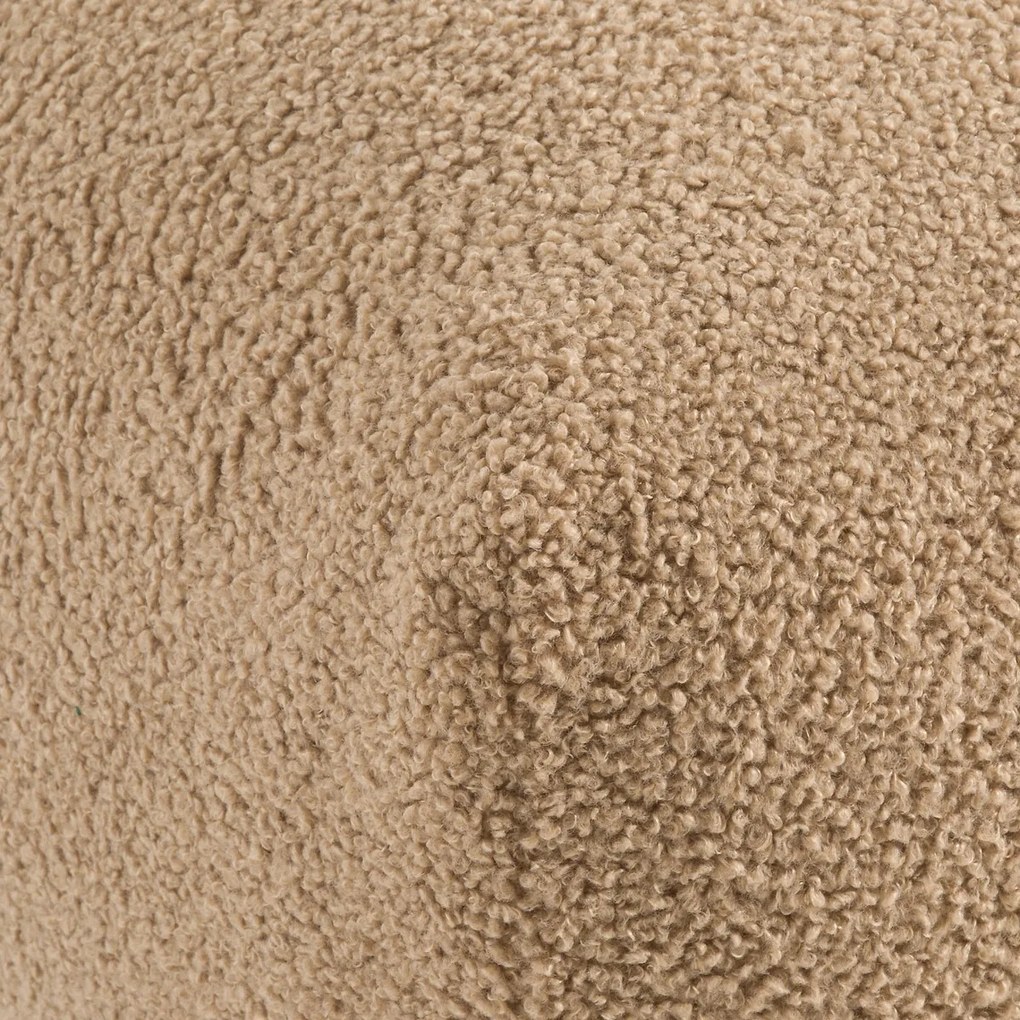 Poef, dikke bouclé stof, L83 cm, Nuria