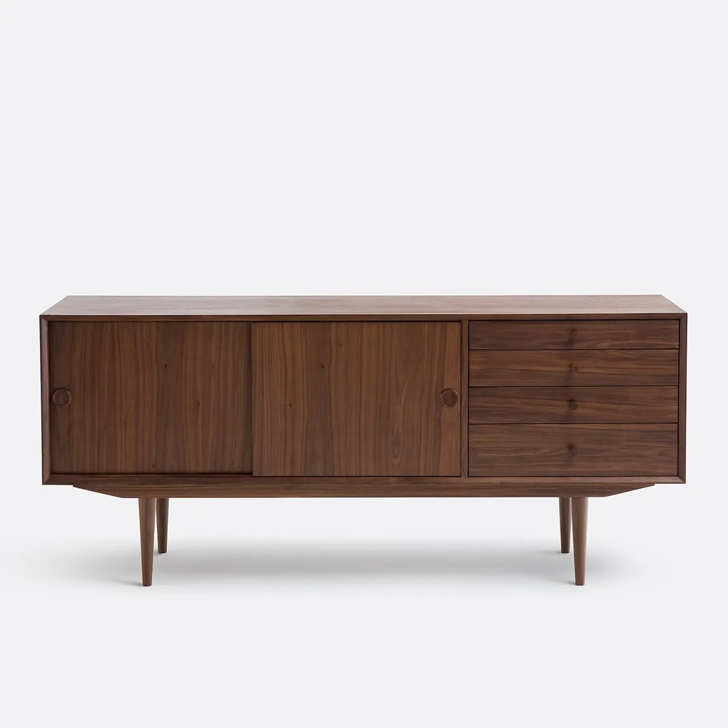 Vintage buffetkast met 2 deuren en 4 lades Quilda