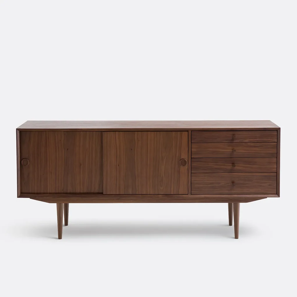 Vintage buffetkast met 2 deuren en 4 lades Quilda