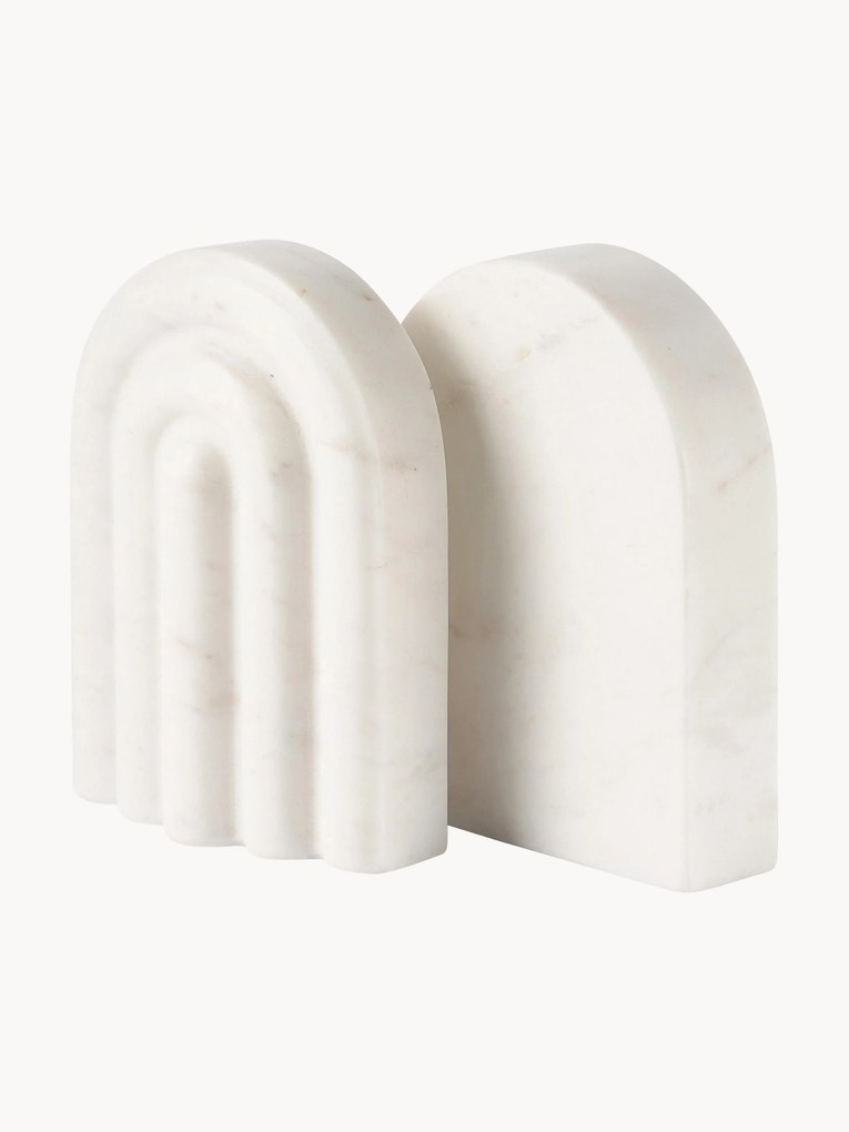 Marmeren boekensteunen Malie, 2 stuks