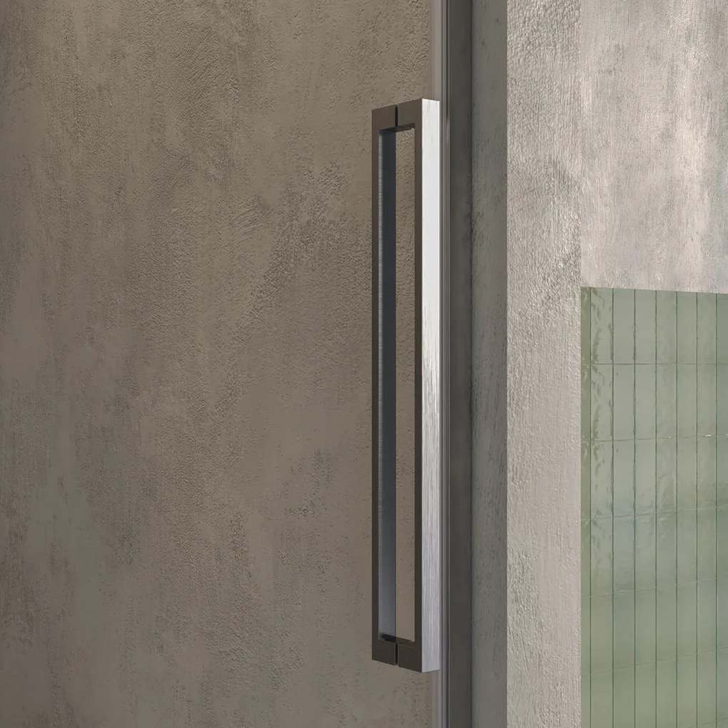 Brauer Stellar nisdeur met vaste wand 140cm RVS geborsteld PVD