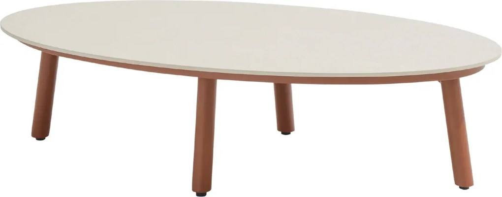 Taste by 4 Seasons Salute salontafel Spicy met keramisch tafelblad 120 x 65 cm (H 30 cm) Loungetafel beige weerbestendig