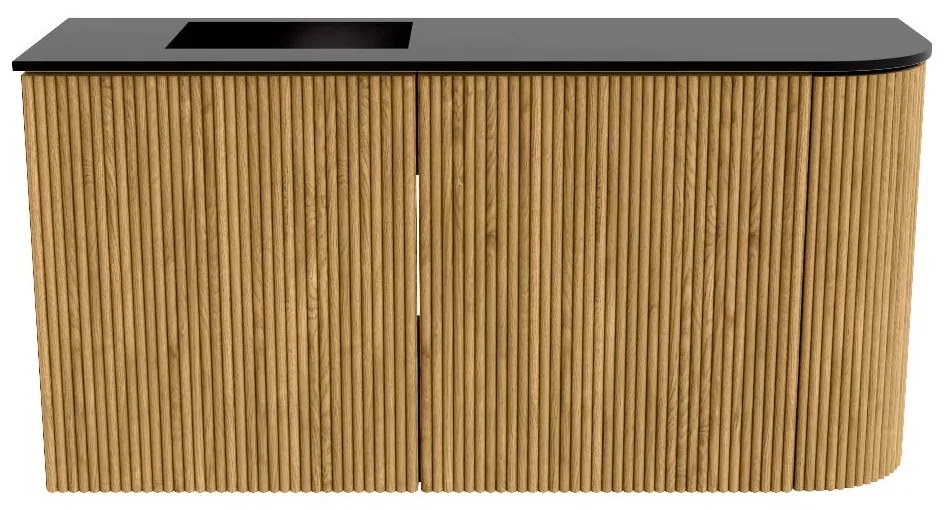 Mondiaz Joya 80cm toiletmeubel ronding rechts oak met wastafel faye links 1 kraangat urban