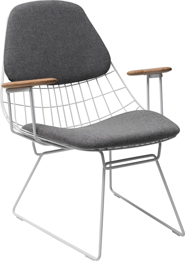 Pastoe FM06 fauteuil wit met rugkussen Camira advantage mineral