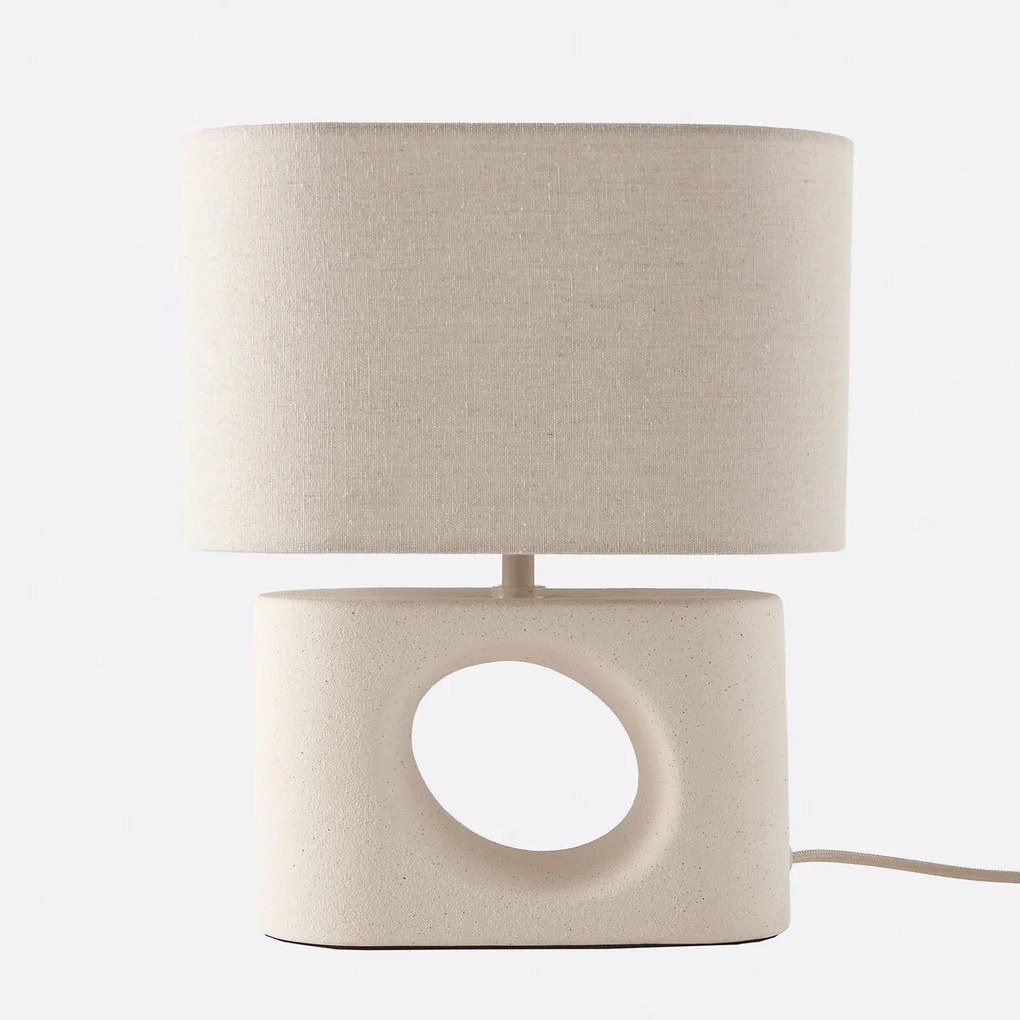 Tafellamp van keramiek en linnen, GANI