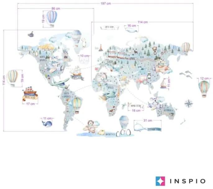 INSPIO Wereld reiskaart voor jongens