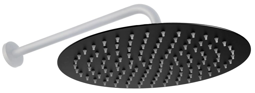 Regendouche Rea Black Matt 25cm