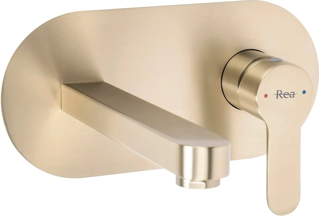 Inbouw wastafelkraan REA Arcos Brush Gold