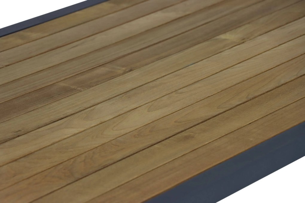Stoel en Bank Loungeset 5 personen Aluminium/teak Grijs Lifestyle Garden Furniture Marseille