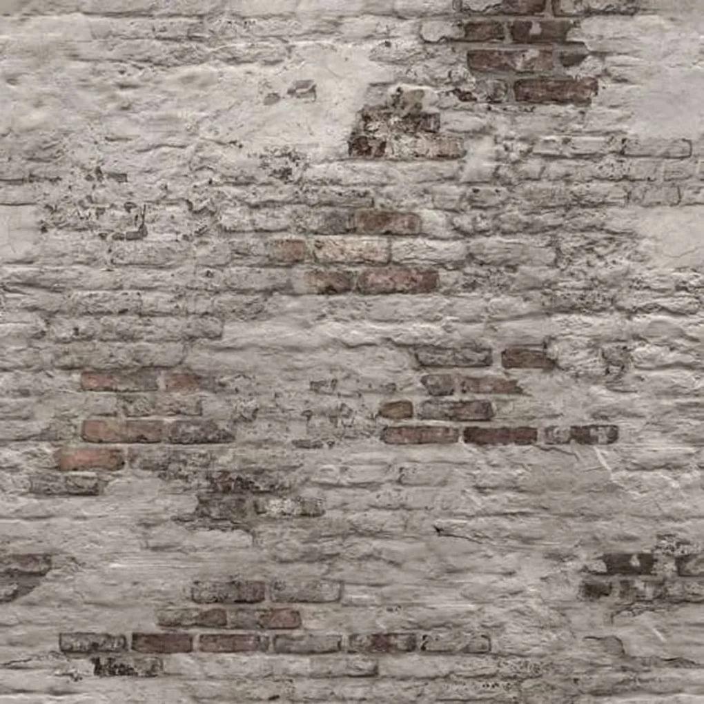 Fotobehang Old Brick Wall grijs