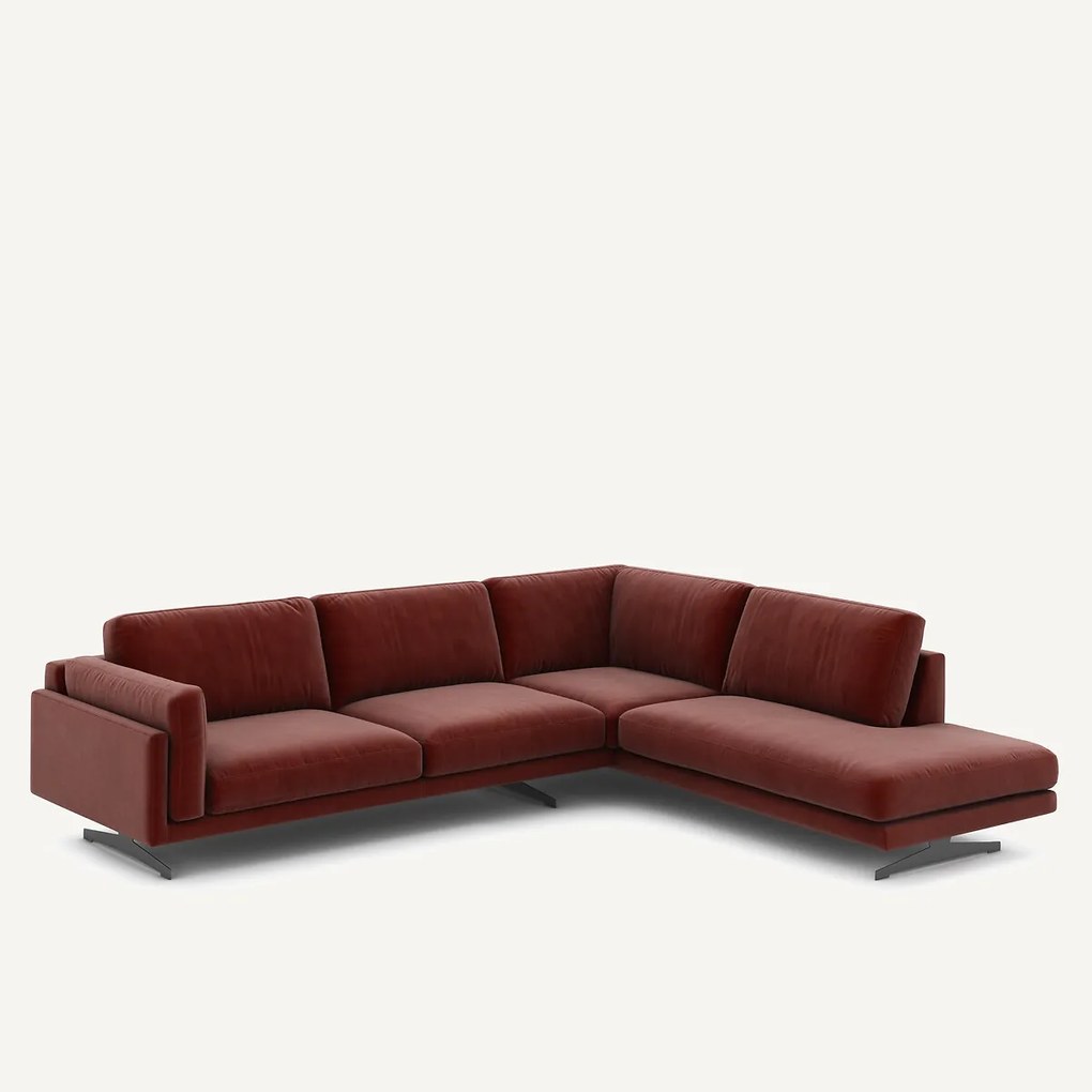 Hoekbank fluweel, César