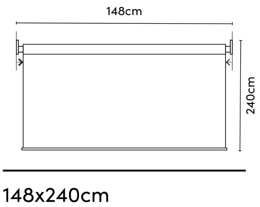 Platinum Nesling Coolfit rolgordijn 148x240 cm zand