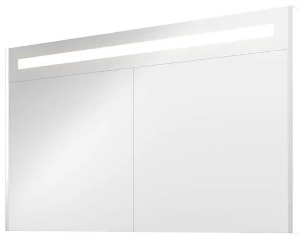 Proline Spiegelkast Premium met geintegreerde LED verlichting, 2 deuren 120x14x74cm Mat wit 1809505