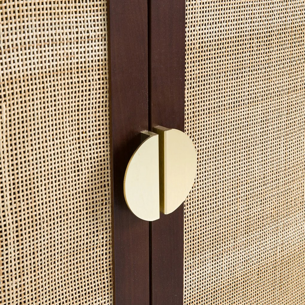 Walnootfineer en rotan barmeubel, JADOU