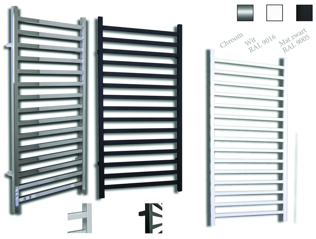 Sanicare design radiator Qubic 126,4 x60 cm. chroom