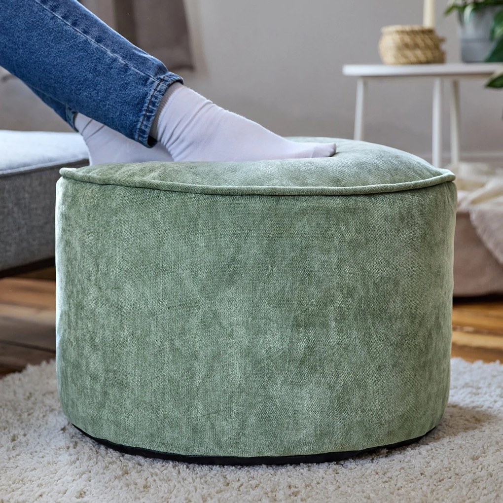 Milano Round Chenille Footstool