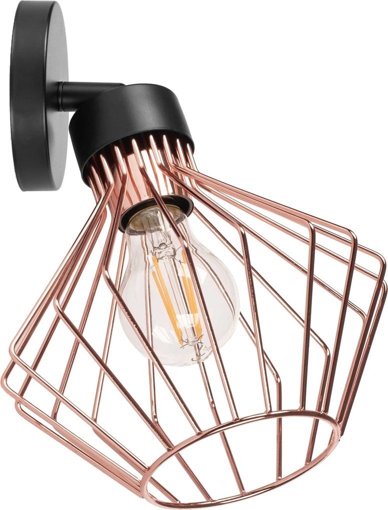 Wandlamp metalen wandlamp loft roze zwart APP534-1W