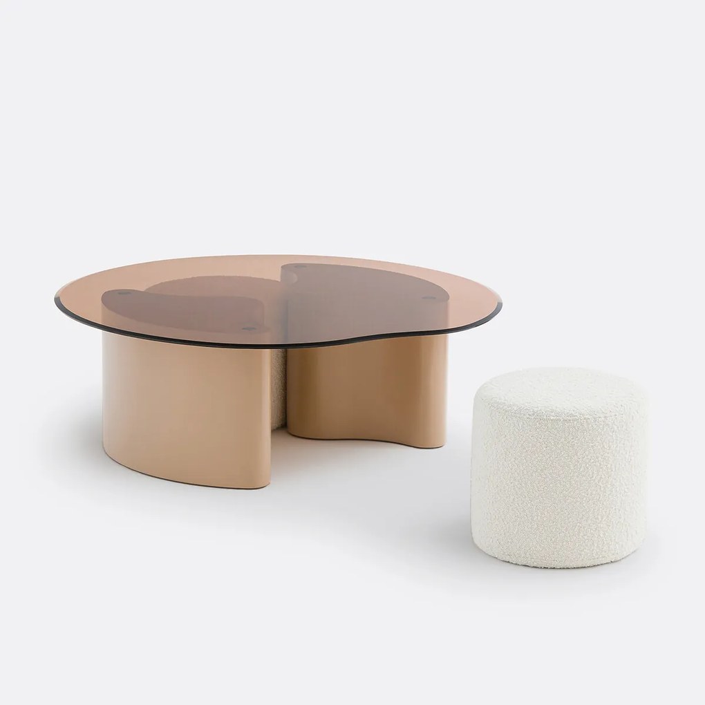 Salontafel met 2 poefjes, Poglio