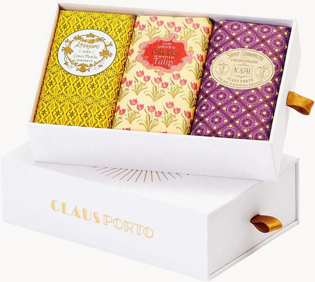 Wax sealed soaps cadeauset Claus Porto, 3-delig