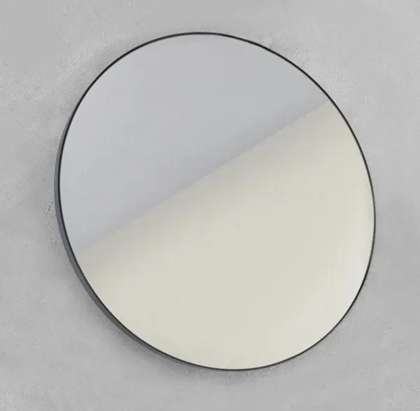 Looox Mirror Spiegel rond 70cm black line round zwart SPBLR700