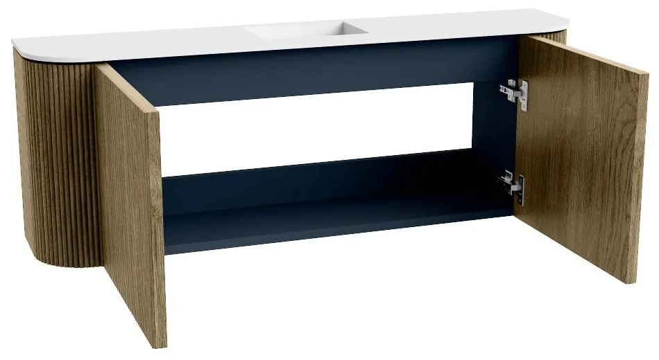 Mondiaz Joya 115cm toiletmeubel ronding links/rechts dusk met wastafel faye midden zonder kraangat talc