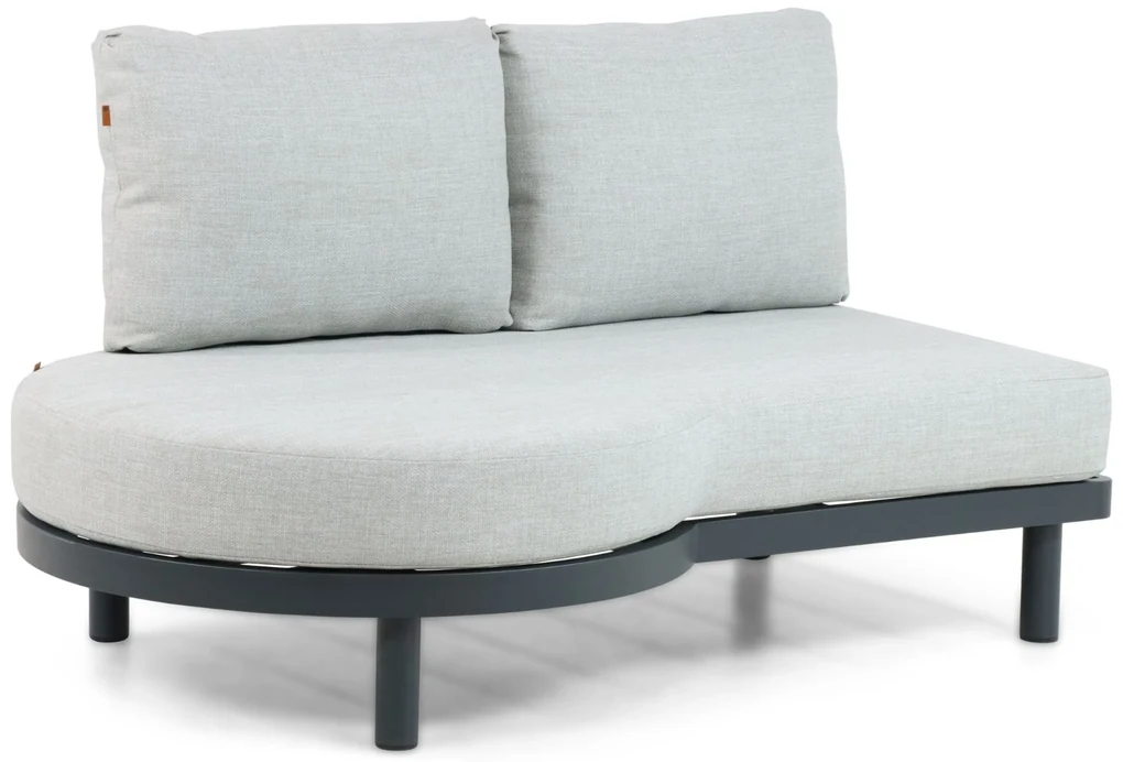 Hoek loungeset 5 personen Aluminium/rope Grijs  Santika Furniture Santika