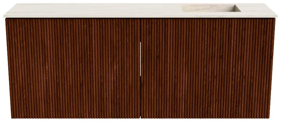 Mondiaz Joya DLux 100cm toiletmeubel ruby met wastafel faye rechts 1 kraangat meli
