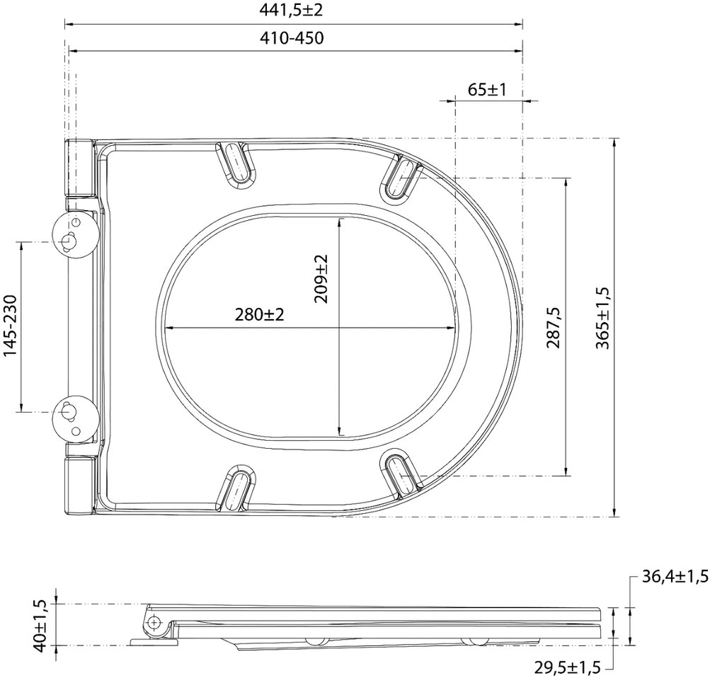 Sapho Infinity toiletpot randloos met softclose zitting grijs