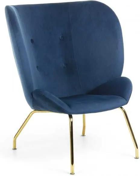 Kave Home Violet fauteuil blauw