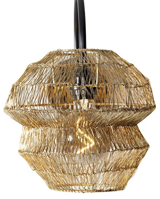 Oosterse wandlamp goud - VadiOosters E27 rond Binnenverlichting Lamp