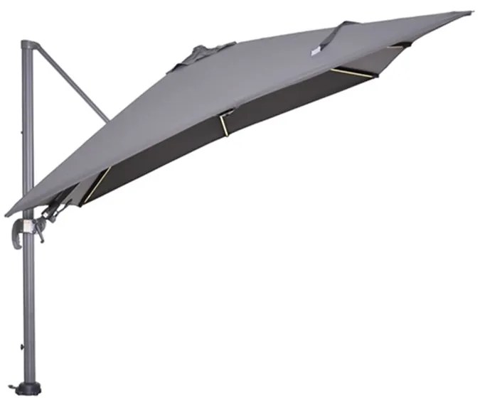 Garden Impressions Hawaii zweefparasol Lumen LED 300x300 cm - donker grijs