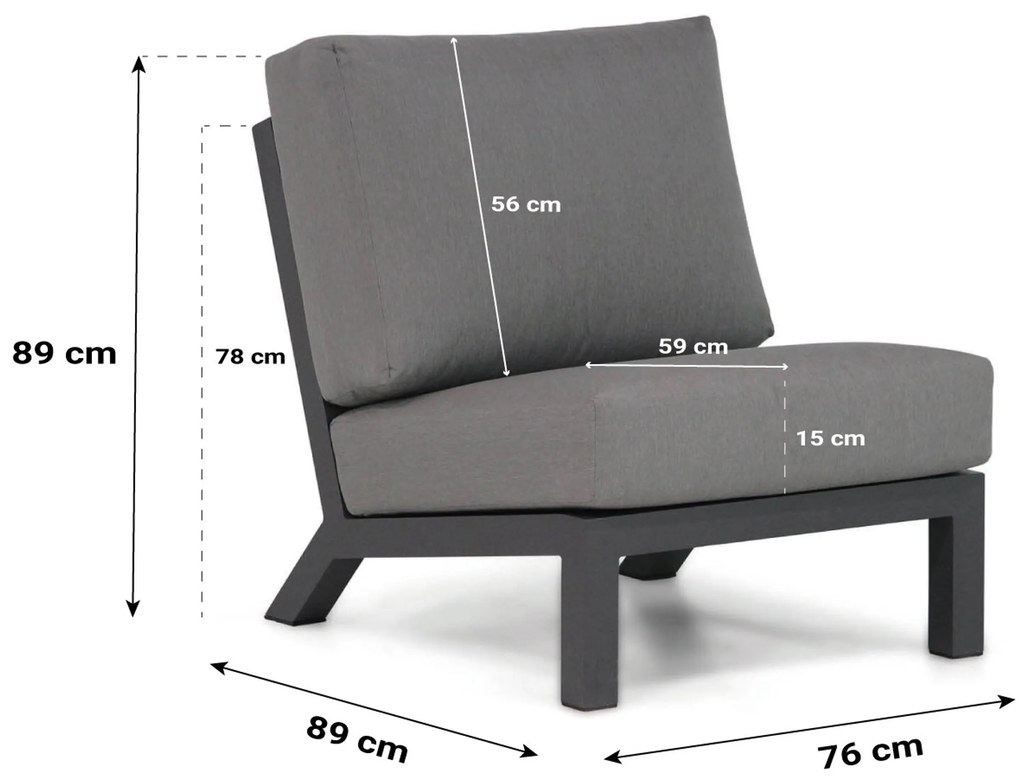 4 Seasons Outdoor Capitol/Lifestyle Garden Furniture Riviera Dining Loungeset Aluminium/teak Grijs 5-delig