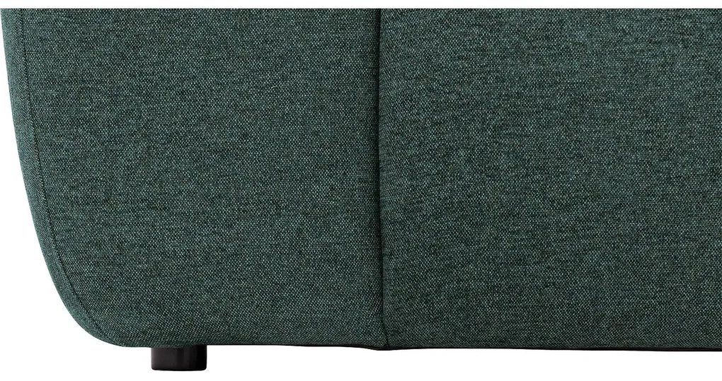 Goossens Excellent Bank Kubus - 30 X 30 Cm Stiksel blauw, stof, 1,5-zits, modern design met chaise longue rechts