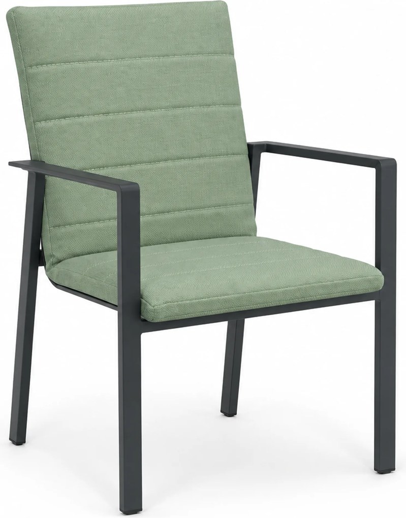 Tuinstoel Aluminium Grijs-antraciet Lifestyle Garden Furniture Timo antraciet/moss green