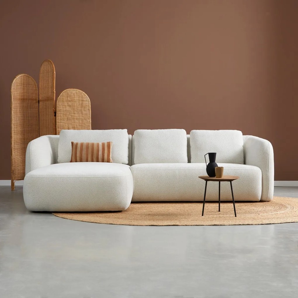 PEPP Interiors Cloud Hoekbank Met Ronde Vormen CL Links Creme Raven 22
